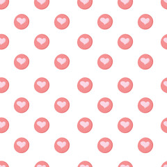 Seamless love heart design vector background. Seamless pattern on Valentine's day. The seamless texture with cuteheart. Endless romantic print.