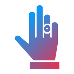 Obraz premium Ring in Hand Icon Style