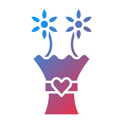 Flower Bouquet Icon Style