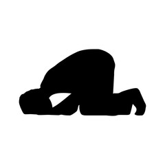 Silhouette of Islamic Man Praying