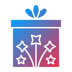 New Year Gift Icon Style