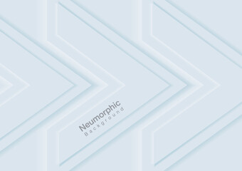 Neumorphic Backgrounds and Backdrops white triangle pattern Layered, minimal style background, technology illustration, modern and business, template and banner composition for products.