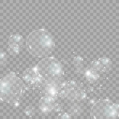 	
Bubble vector. soap bubble on a transparent background. Vector design.	
