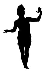 Dancing faun isolated graphic
