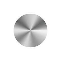 metal radial gradient circle badge. metalic circle