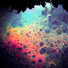 abstract colorful texture of dry paint . 3D illustration