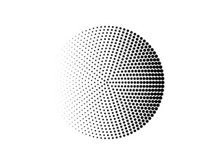 Halftone circles, halftone dot gradient