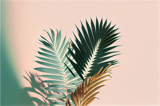 aesthetic summer vegetal minimal background, generative AI