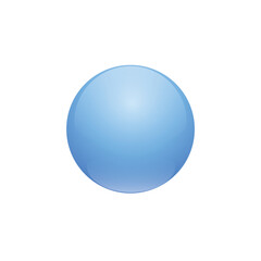 Blue sphere on a white background. Vector illustration
