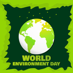 World environment day. Education on the importance of protecting nature concept. Vector illustration design