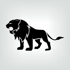 Lion logo for t-shirt, Lion mascot Sport wear typography emblem graphic, athletic apparel stamp.