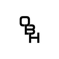 obh typography letter monogram logo design