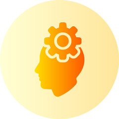 critical thinking gradient icon