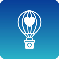 Obraz premium Heart Air Balloon which can easily edit or modify
