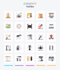 Creative Tools 25 Flat icon pack  Such As construction. architecture. dye. tools. construction