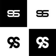 9s typography letter monogram logo design