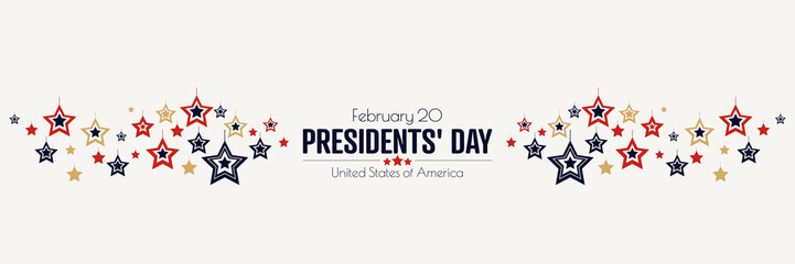 Presidents' Day banner.