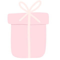 pink gift box with ribbon