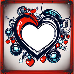 Valentine day vector art using Generative AI