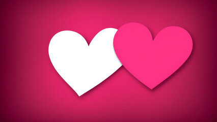 Valentine day themed background art concept using Generative AI