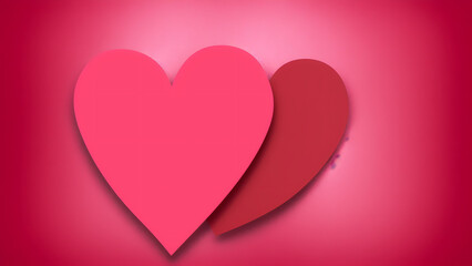 Valentine day themed background art concept using Generative AI