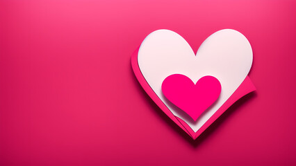 Valentine day themed background art concept using Generative AI