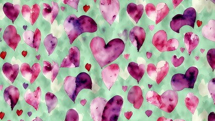 Valentine day themed wrapping pattern art using Generative AI