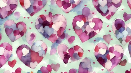 Valentine day themed wrapping pattern art using Generative AI