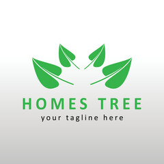 leaf creative design logo, vector illustration. For brand, we, resort, home stay.