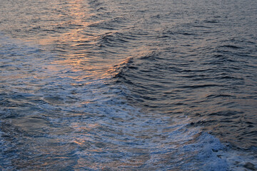 Sunset cruising on sea of Okhotsk