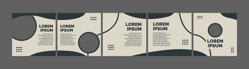 simple carousel layout template for social media posts © Rozin