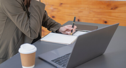 Marketing, Finance, Accounting, Planning, Businesswoman of bi nationality is talking with a...