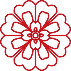 Ancient Chinese Retro Pattern flower