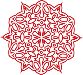 Ancient Chinese Retro Pattern kaleidoscope flower