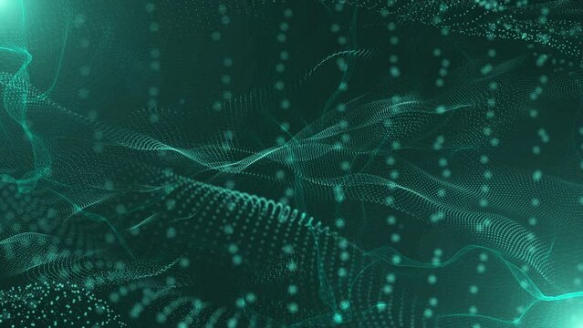 Waving geometric polygon mir shapes with dots for connection. Motion Graphic background animation texture backdrop. For background.