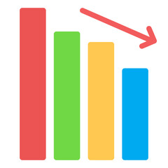 diagrams and graphs flat icons