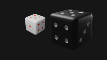 dice on black