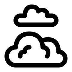 Cloudy Line icon vector design and illustration template