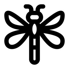 Dragonfly Line icon vector design and illustration template