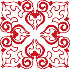 Ancient Chinese Retro Pattern spiral curve cross kaleidoscope