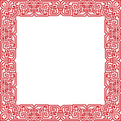 Ancient Chinese Retro Pattern geometry spiral tracery frame line