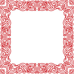 Ancient Chinese Retro Pattern spiral curve cross frame line