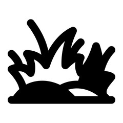 Grass Glyph Icon vector design and illustration template