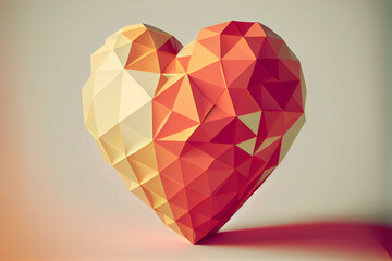 Low Poly Valentines Day Heart
