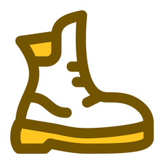 Boots Yellow Style Icon vector design and illustration template