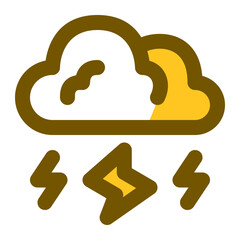 Storm line style icon vector design and illustration template