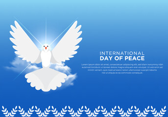 Happy Peace Day design background vector. International Day of Peace Design template
