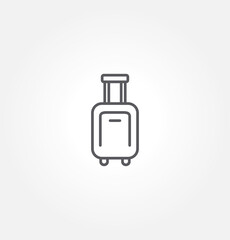 suitcase icon vector illustration logo template for many purpose. Isolated on white background.