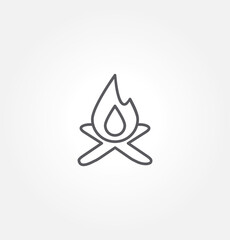 bonfire icon vector illustration logo template for many purpose. Isolated on white background.