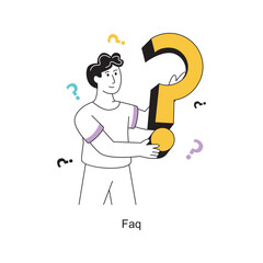 FAQ Flat Style Design Vector illustration. Stock illustration
